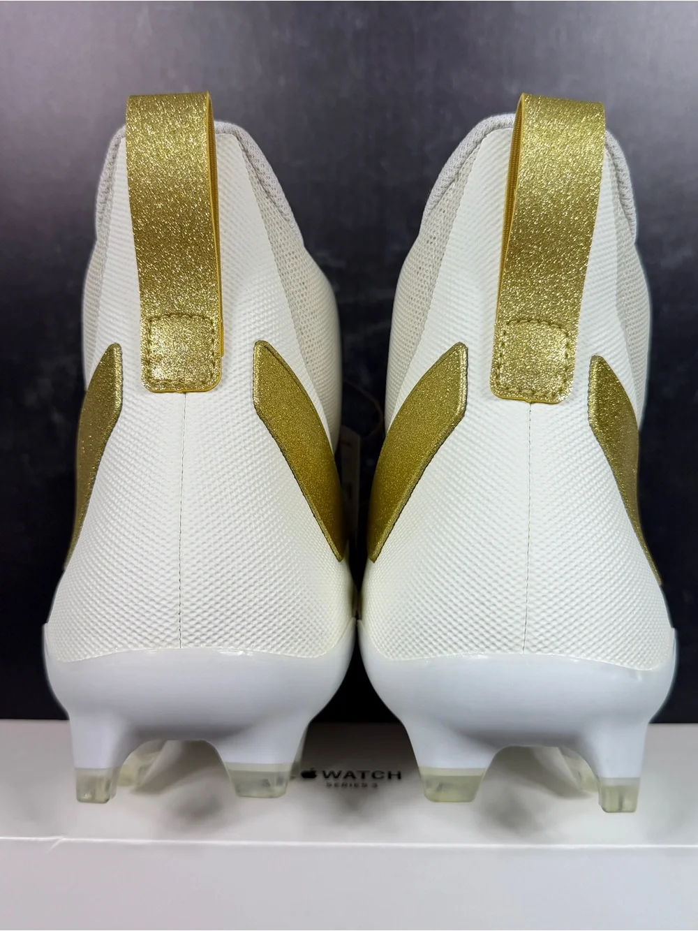 ADIZERO CHAOS SPEED CORONATION OFF WHITE MENS FOOTBALL CLEATS SIZE 13 CREAM NEW